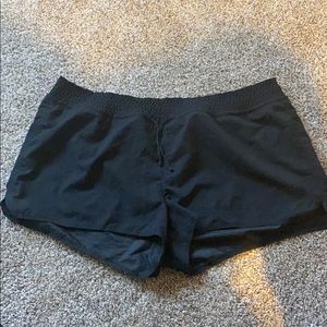 Black swim shorts